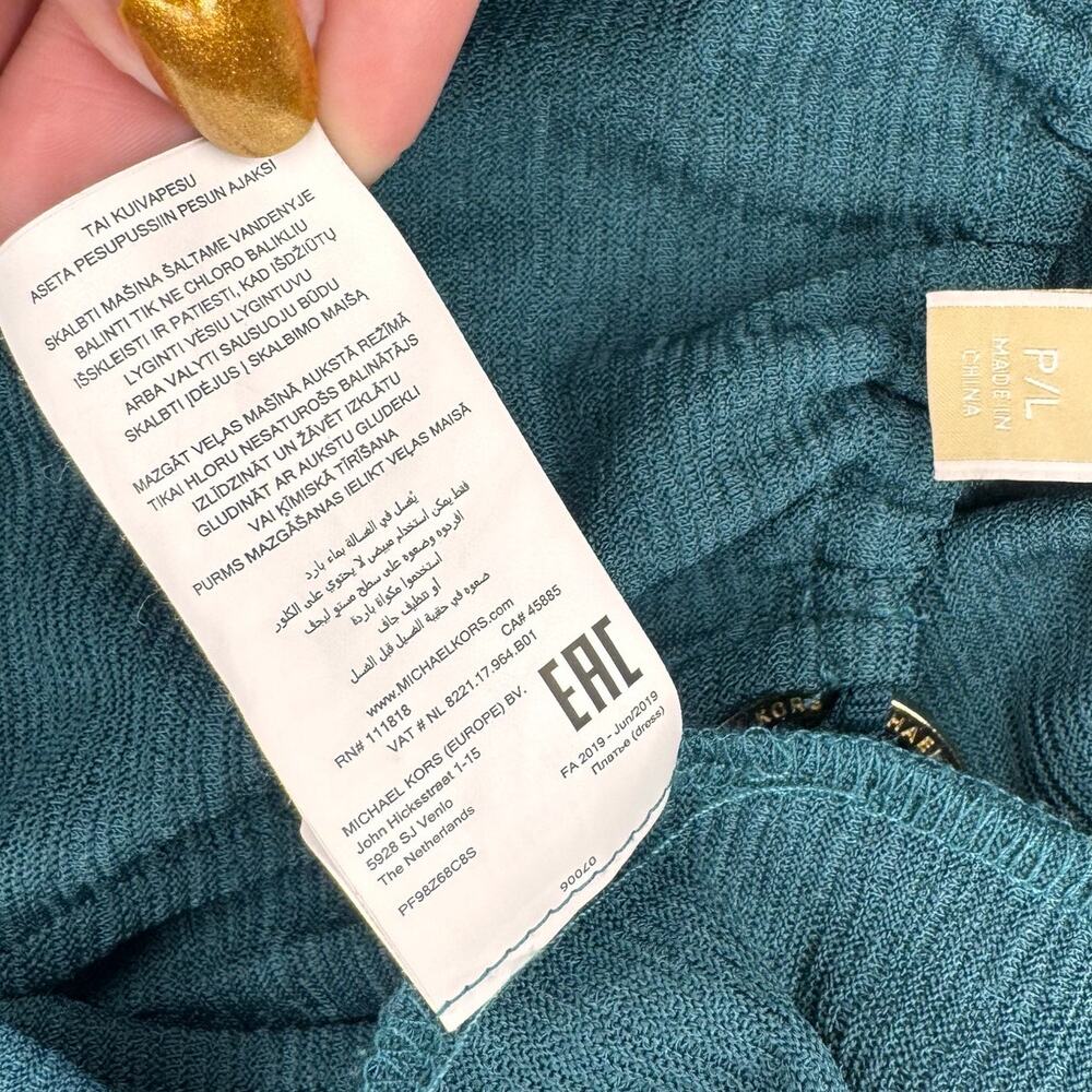Green Michael Kors Blouson Petite L Dress - Picture 4 of 7